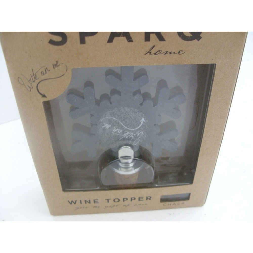 Snowflake Wine Topper Sparq Home Slate Series 113 christmas Made in USA